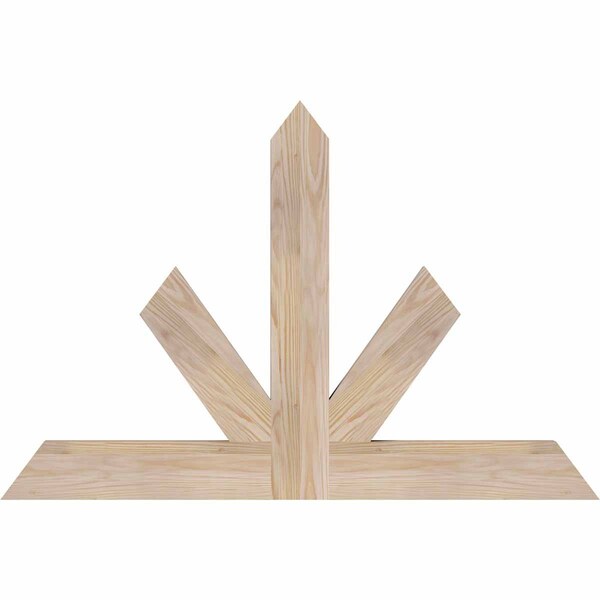 Ekena Millwork Saratoga Smooth Timber Gable Bracket, Douglas Fir, 36"W x 24"H x 1 1/2"D x 3 1/2"F, 16/12 Pitch GBW036X24X0204SAR00SDF - main
